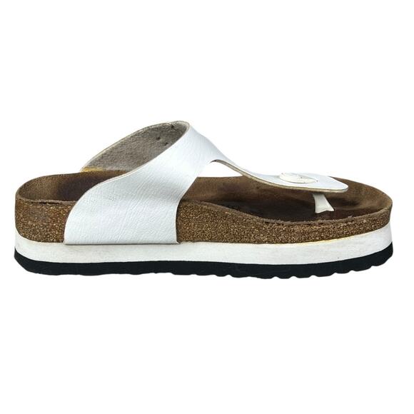 Papillio X Birkenstock Unisex Gizeh White Platform Sandal Size 37 M 4 W 6 - Picture 4 of 10